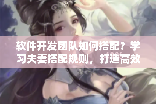 软件开发团队如何搭配？学习夫妻搭配规则，打造高效合作