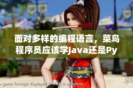 面对多样的编程语言，菜鸟程序员应该学Java还是Python？