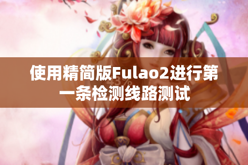 使用精简版Fulao2进行第一条检测线路测试