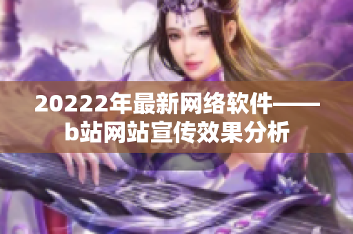 20222年最新网络软件——b站网站宣传效果分析