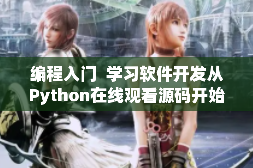 编程入门  学习软件开发从Python在线观看源码开始