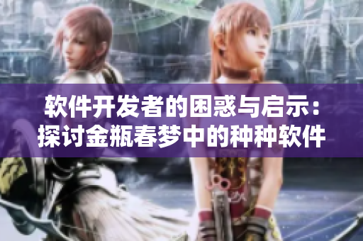 软件开发者的困惑与启示：探讨金瓶春梦中的种种软件开发教训