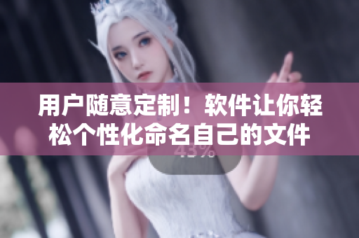 用户随意定制！软件让你轻松个性化命名自己的文件