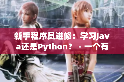 新手程序员进修：学习Java还是Python？ - 一个有争议的选择