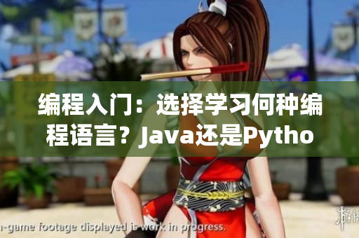 编程入门：选择学习何种编程语言？Java还是Python？