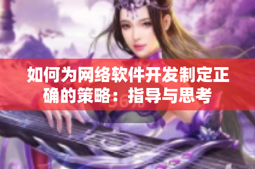 如何为网络软件开发制定正确的策略：指导与思考