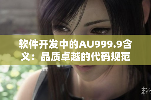 软件开发中的AU999.9含义：品质卓越的代码规范